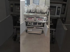 OFE-413 プロのデジタルコンピュータパネル 4タンク 4バスケット 28KW 304SUS 電動チップ オープンフライヤー