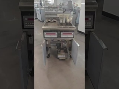 OFE-215 2つの鍋のバスケット 15L*2 小容量 28kw 油を節約する 油フィルター付き電動式オープンフライヤー