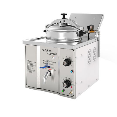 機械パネル 16L 3KW 220V/110V チキン エクスプレス テーブル トップ 圧力 フライヤー