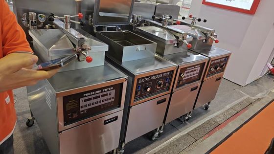 電動デジタルパネル 380V/220V オイルフィルターシステムなしのチキンプレッシャーフライヤー