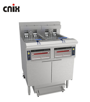 28.6kw ダブルタンク 大容量デジタルコンピュータ パネル 電気&ガス チップ オープン フライヤー マシン