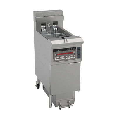 1ポット 2バスケット 26L 14KW 380V 油濾過式 電気オープン ディープフライヤー