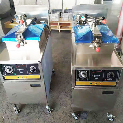 メカニカルパネル 304 SUS ガス加熱 オイルフィルタリング付き チキンプレッシャーフライヤー