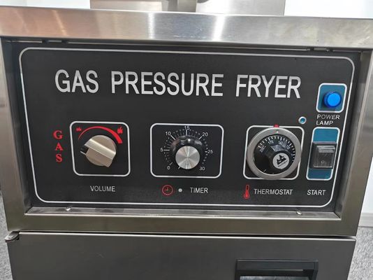 メカニカルパネル 304 SUS ガス加熱 油濾過なしのチキンプレッシャーフライヤー