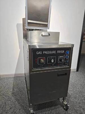 メカニカルパネル 304 SUS ガス加熱 油濾過なしのチキンプレッシャーフライヤー
