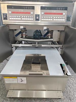 オートリフト 電動 ダブルポット 28KW チップス オイルフィルターシステム付き フライヤー