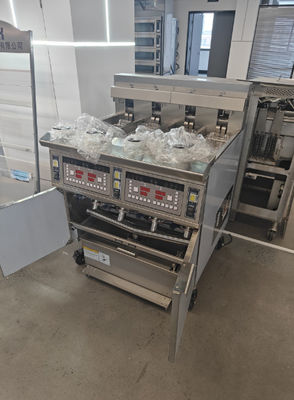 プロデジタルコンピュータ パネル 4タンク 4バスケット 28KW 304SUS 電動チップ オープンフライヤー