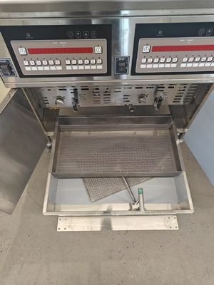 深揚げ機 2 ポットガスチップス オイルオープンフライヤー