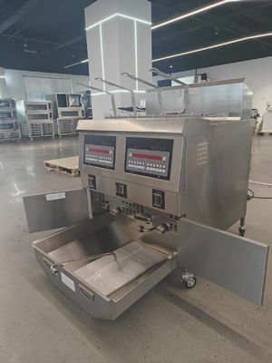 デジタルコンピュータ パネル 2 鍋 4 バスケット 自動 ディープフライヤー ガス オープン ディープフライヤー