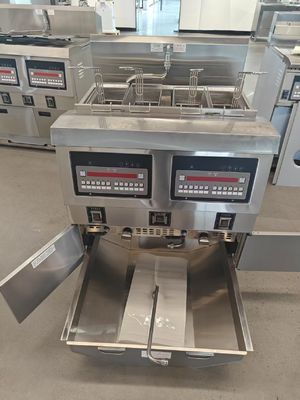 OFG-322 デジタルコンピュータパネル 2 ポット 4 バスケット 自動フライヤーマシン ガス式オープンフライヤー