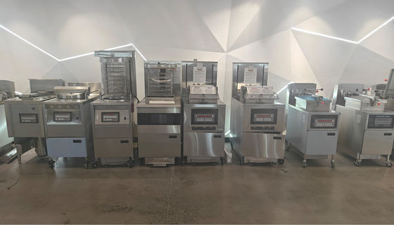6HD 電動 12KW 380V 28L 6 フライ トレイ 大生産性 ラウンド ブロスター チキン プレッシャー フライヤー