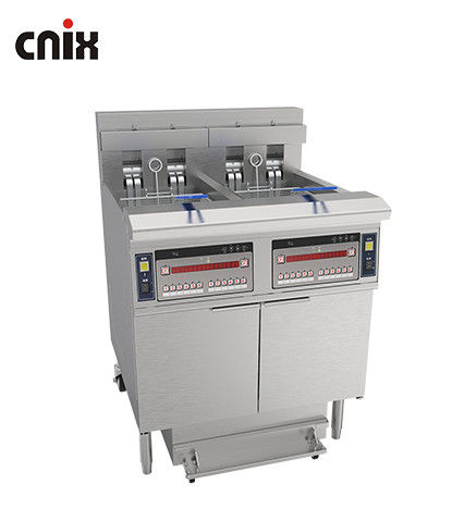 28.6kw ダブルタンク 大容量デジタルコンピュータ パネル 電気&ガス チップ オープン フライヤー マシン